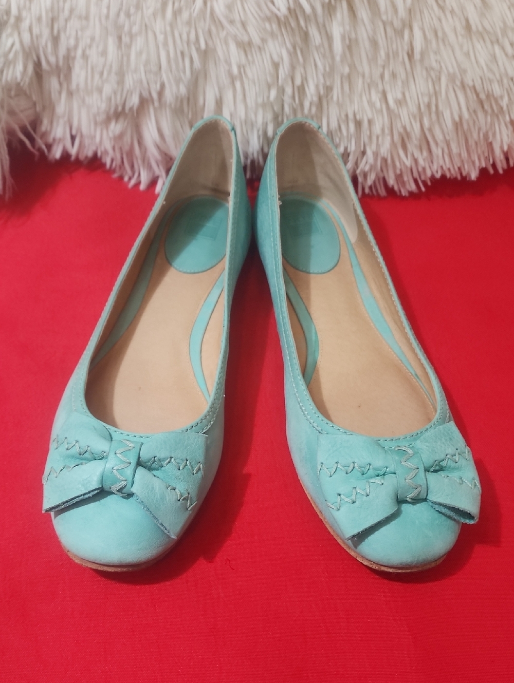 Frye Mint Green Bow Ballet Flats